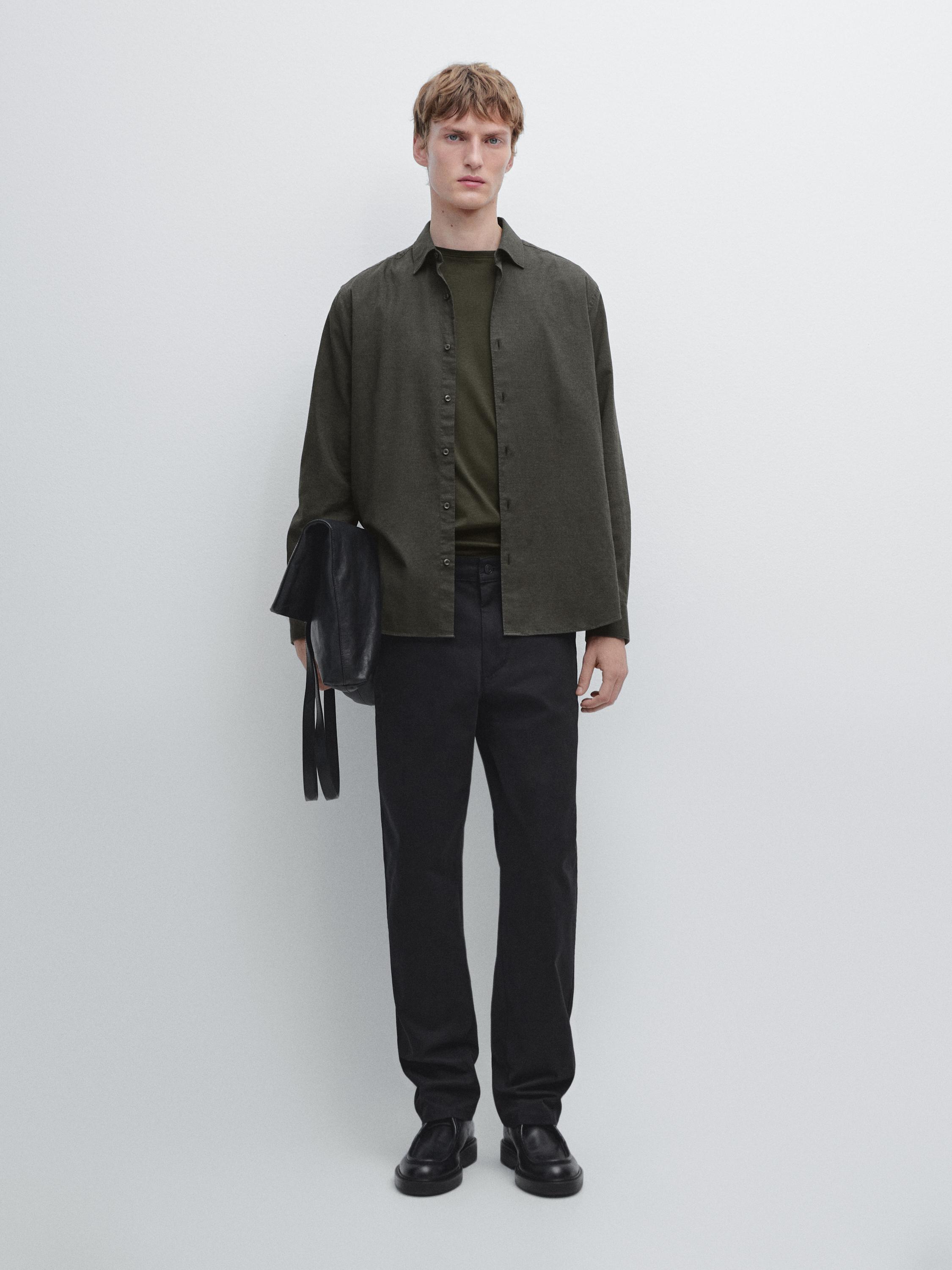 Pantalon tapered fit émerisé